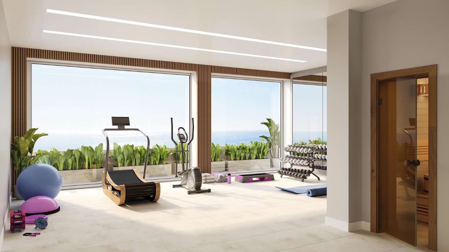 Panoramic views, infinity pool and gym!