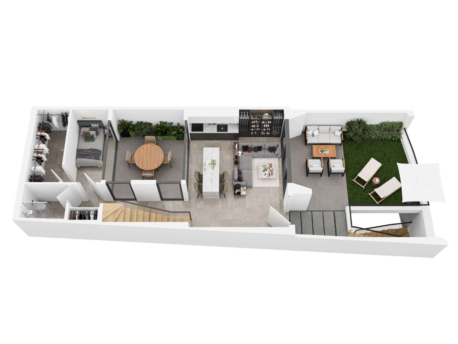 Townhouse with pool on the roof terrace!