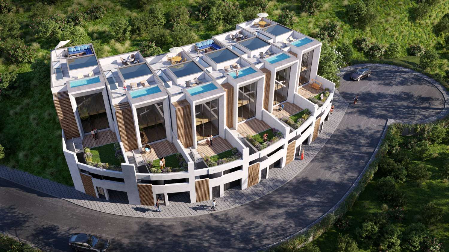 Townhouse with pool on the roof terrace!