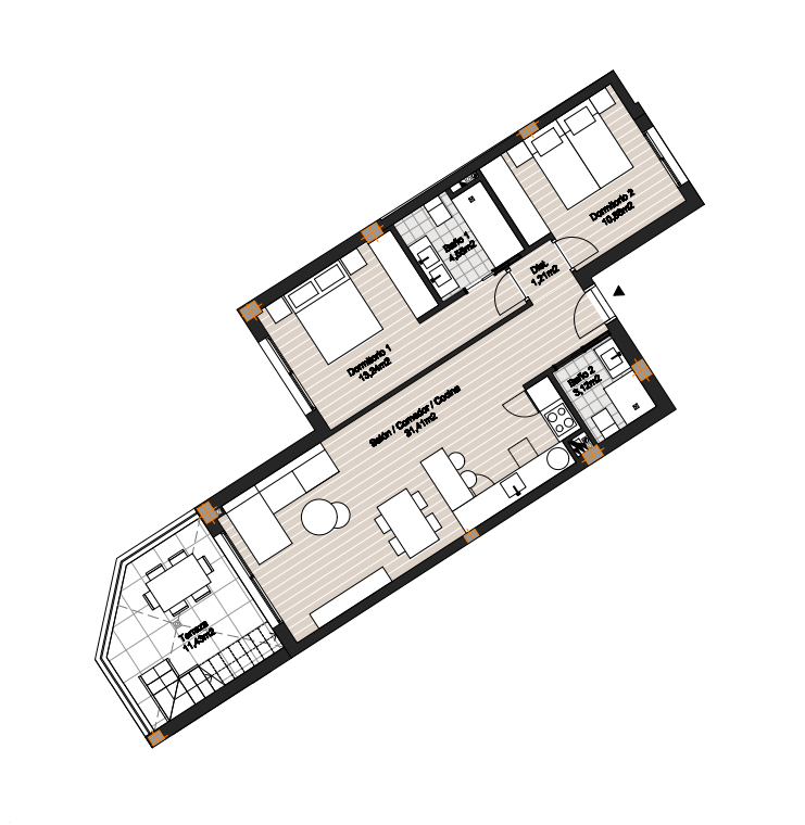 Penthouse in Strandnähe!